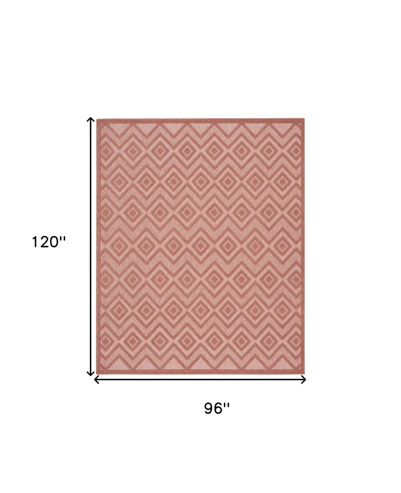8' X 10' Orange Indoor Outdoor Area Rug HomeRoots