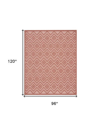 8' X 10' Orange Indoor Outdoor Area Rug HomeRoots
