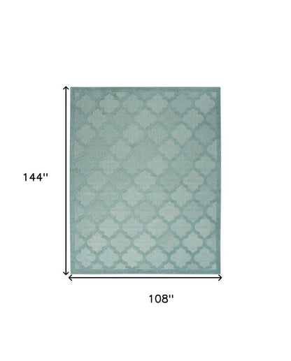 9' X 12' Aqua Indoor Outdoor Area Rug HomeRoots