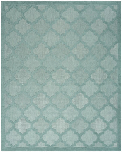 9' X 12' Aqua Indoor Outdoor Area Rug HomeRoots