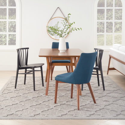 9' x 12' Gray Geometric Flatweave Area Rug