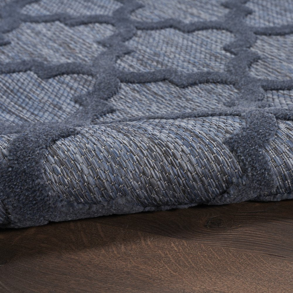 8' X 10' Navy Blue Indoor Outdoor Area Rug — view 4