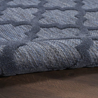 8' X 10' Navy Blue Indoor Outdoor Area Rug HomeRoots