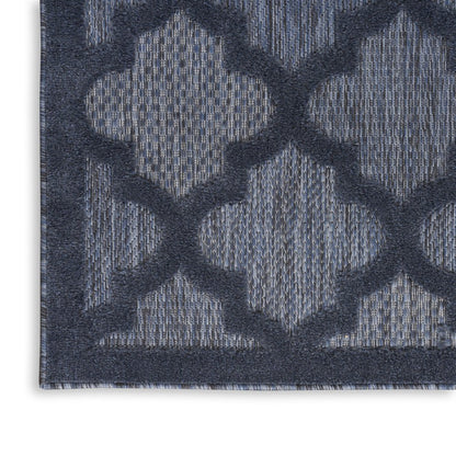 8' X 10' Navy Blue Indoor Outdoor Area Rug HomeRoots