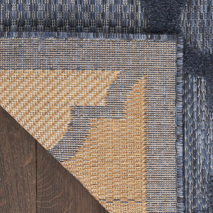 8' X 10' Navy Blue Indoor Outdoor Area Rug HomeRoots