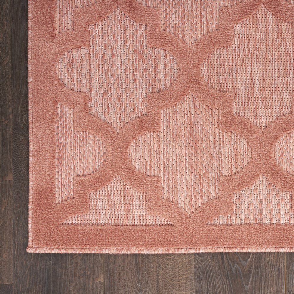 6' X 9' Coral Orange Indoor Outdoor Area Rug