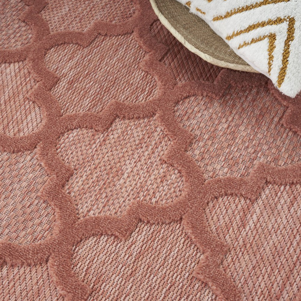 6' X 9' Coral Orange Indoor Outdoor Area Rug HomeRoots