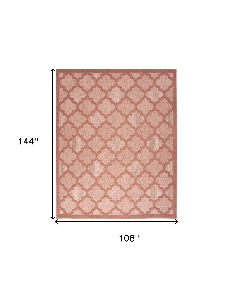 9' X 12' Orange Indoor Outdoor Area Rug — view 1