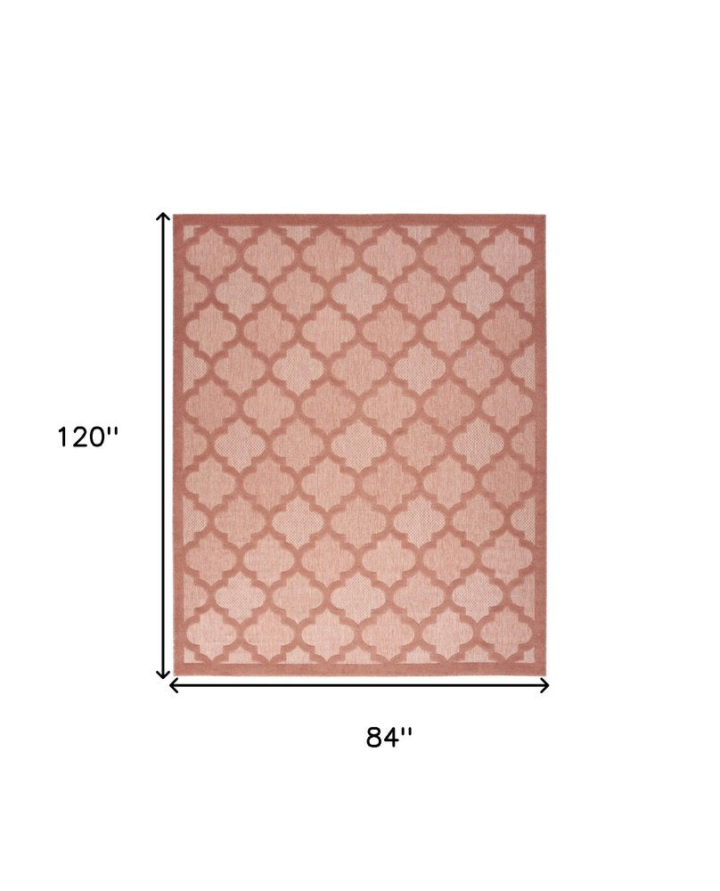 7' X 10' Orange Indoor Outdoor Area Rug HomeRoots
