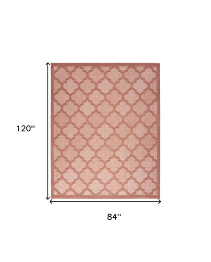 7' X 10' Orange Indoor Outdoor Area Rug HomeRoots
