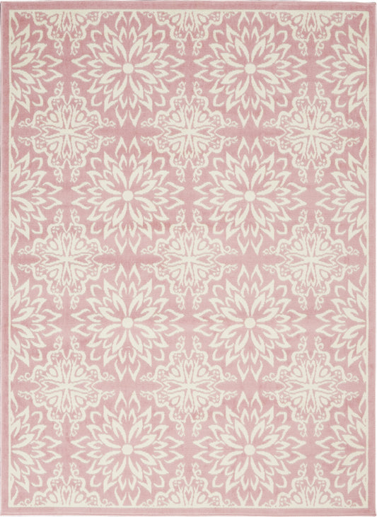 6' X 9' Pink Floral Power Loom Area Rug - 72.0" (H) x 108.0" (W) x 0.5" (D)