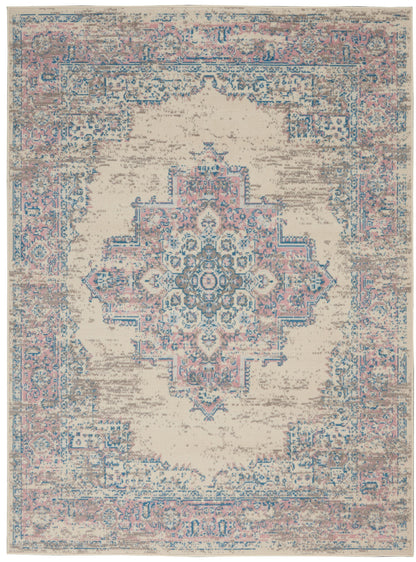 4' X 6' Pink Damask Power Loom Area Rug - 45.0" (H) x 69.0" (W) x 0.5" (D) FurniFindUSA