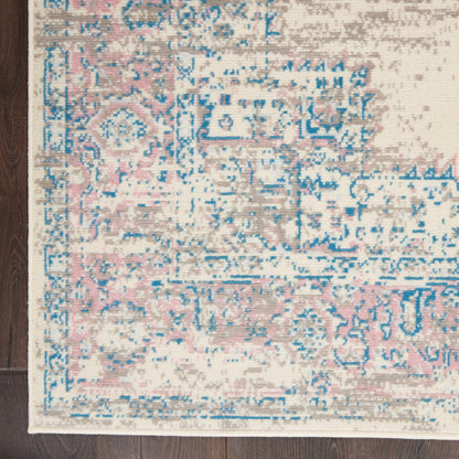 4' X 6' Pink Damask Power Loom Area Rug - 45.0" (H) x 69.0" (W) x 0.5" (D) FurniFindUSA