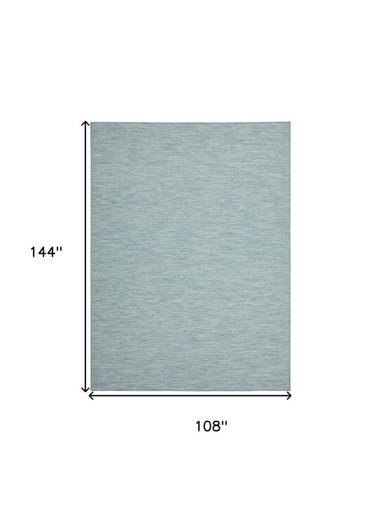9' X 12' Aqua Indoor Outdoor Area Rug HomeRoots