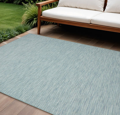 9' X 12' Aqua Indoor Outdoor Area Rug