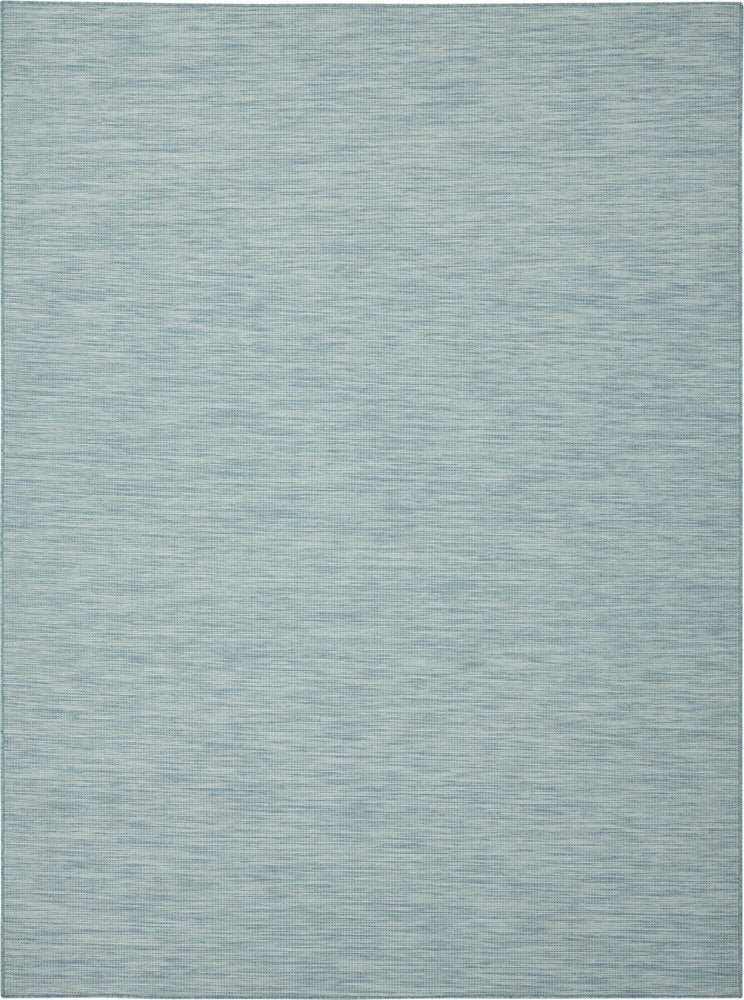 9' X 12' Aqua Indoor Outdoor Area Rug — view 3