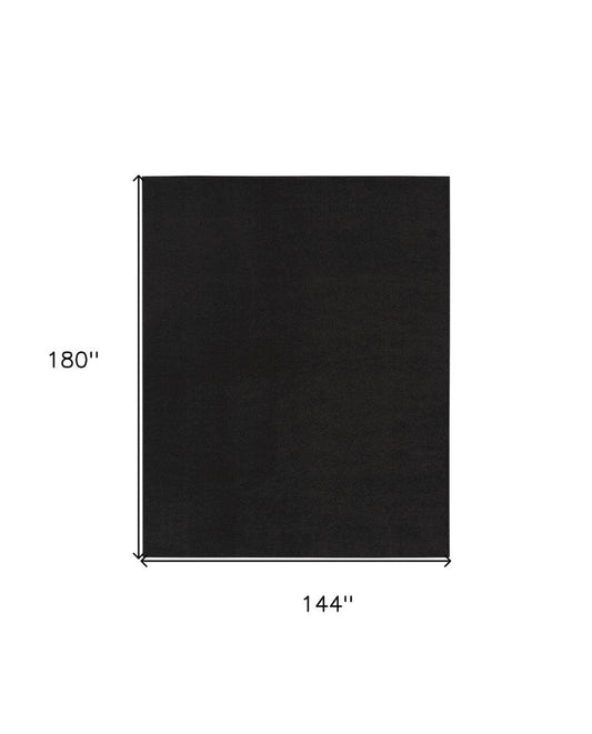 12' X 15' Black Indoor Outdoor Area Rug