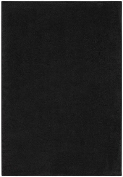 5' X 8' Black Power Loom Area Rug HomeRoots
