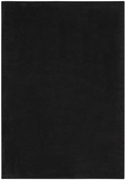 5' X 8' Black Power Loom Area Rug HomeRoots