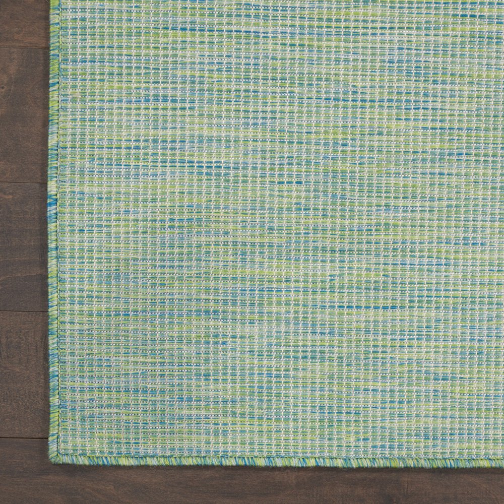9' X 12' Blue And Green Indoor Outdoor Area Rug — view 9