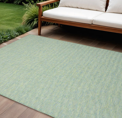 10' X 14' Blue And Green Indoor Outdoor Area Rug HomeRoots