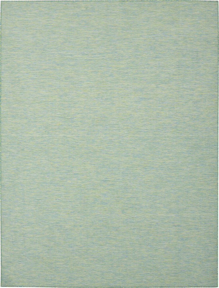 10' X 14' Blue And Green Indoor Outdoor Area Rug — view 3