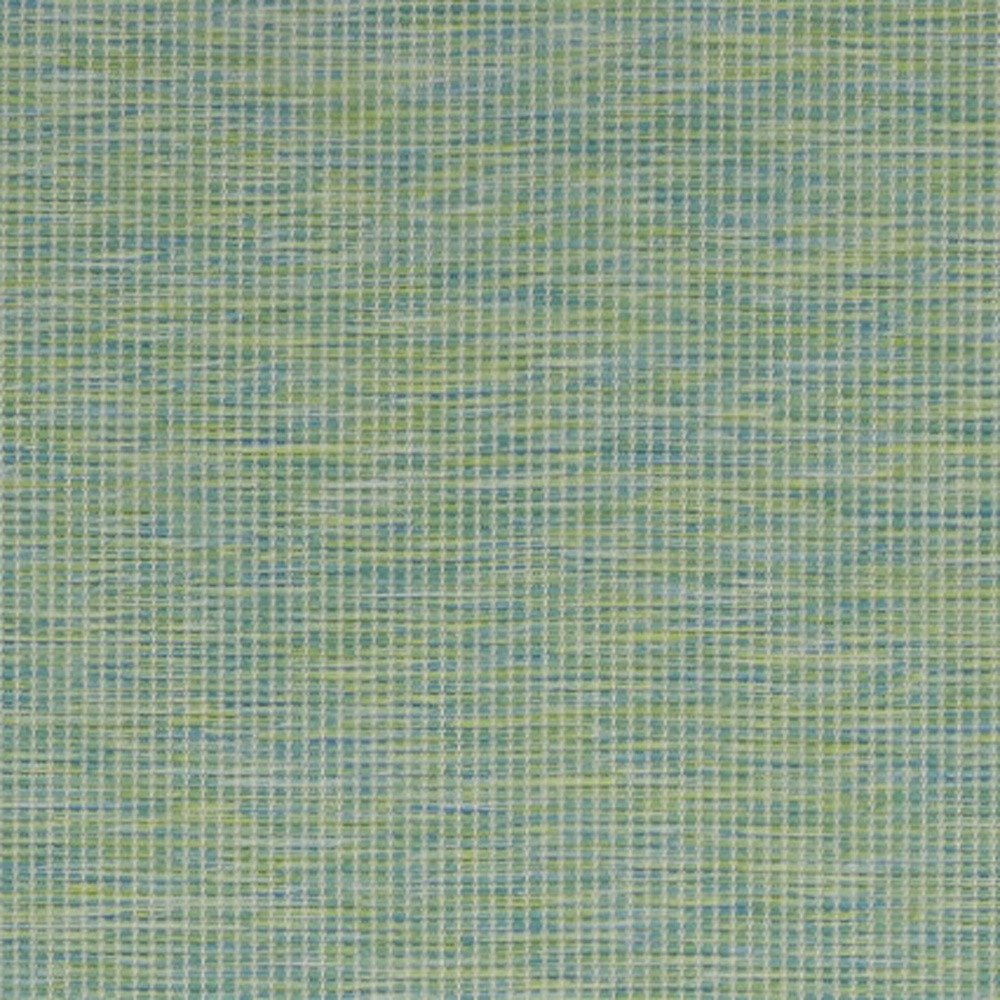 10' Blue and Green Power Loom Indoor Outdoor Runner Rug — view 1