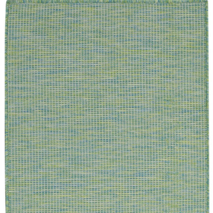 8' Blue Power Loom Runner Rug