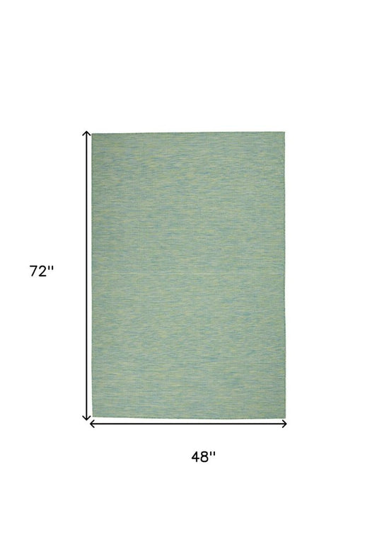 4' X 6' Blue Indoor Outdoor Area Rug