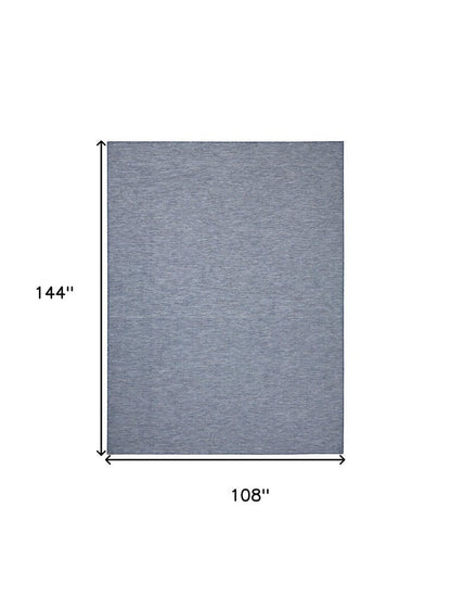 9' X 12' Navy Blue Indoor Outdoor Area Rug