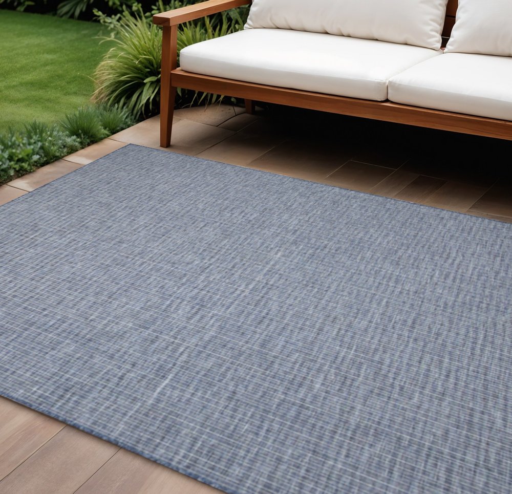 10' X 14' Navy Blue Indoor Outdoor Area Rug HomeRoots