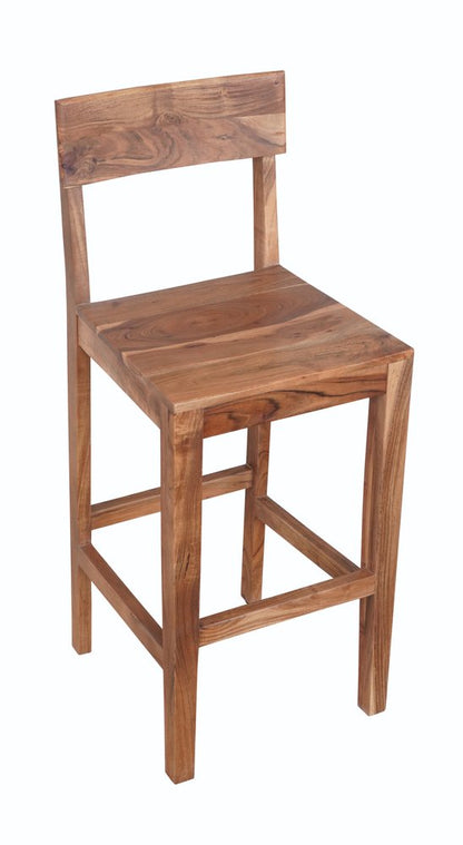 30" Brown Solid Wood Bar Height Bar Chair HomeRoots
