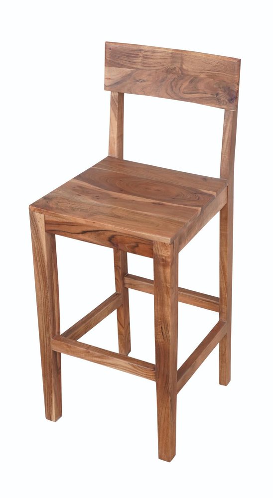 30" Brown Solid Wood Bar Height Bar Chair HomeRoots