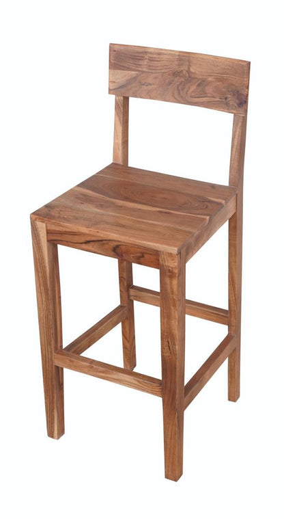 30" Brown Solid Wood Bar Height Bar Chair HomeRoots