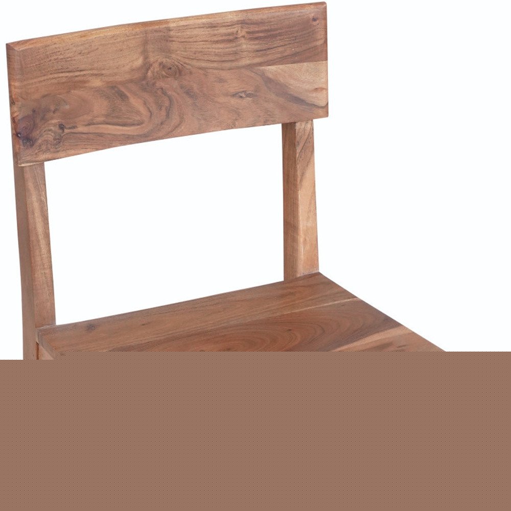 30" Brown Solid Wood Bar Height Bar Chair HomeRoots