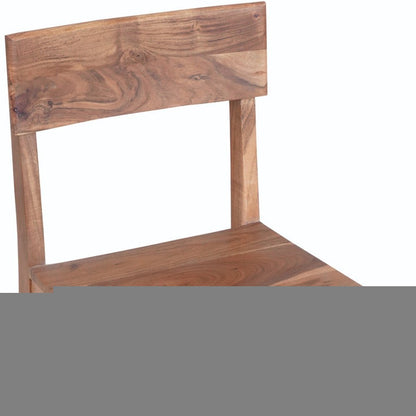 30" Brown Solid Wood Bar Height Bar Chair HomeRoots