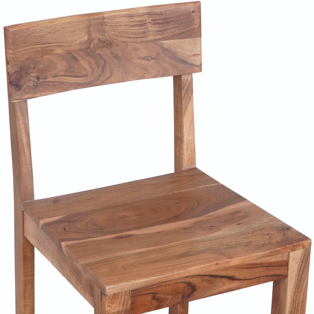 30" Brown Solid Wood Bar Height Bar Chair HomeRoots