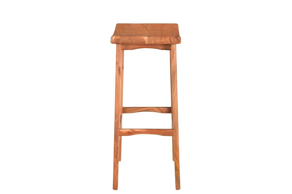 32" Brown Solid Wood Backless Counter Height Bar Chair HomeRoots