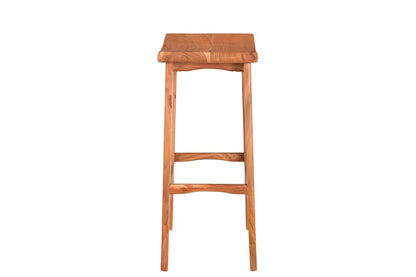 32" Brown Solid Wood Backless Counter Height Bar Chair HomeRoots