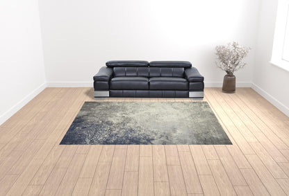 9' X 12' Black Abstract Power Loom Area Rug - 108.0" (H) x 144.0" (W) x 0.5" (D)