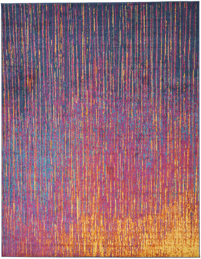 9' X 12' Fuchsia Abstract Power Loom Area Rug - 108.0" (H) x 144.0" (W) x 0.5" (D)