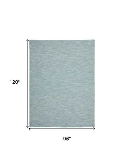 8' X 10' Aqua Indoor Outdoor Area Rug HomeRoots