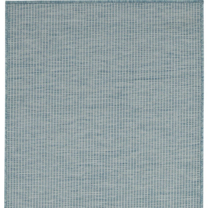 8' Aqua Power Loom Runner Rug