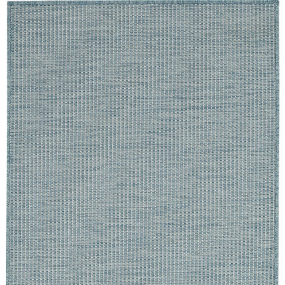 8' Aqua Power Loom Runner Rug — view 3