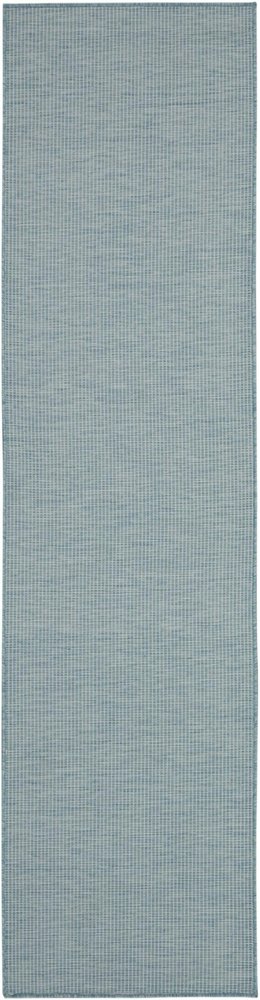 8' Aqua Power Loom Runner Rug — view 7