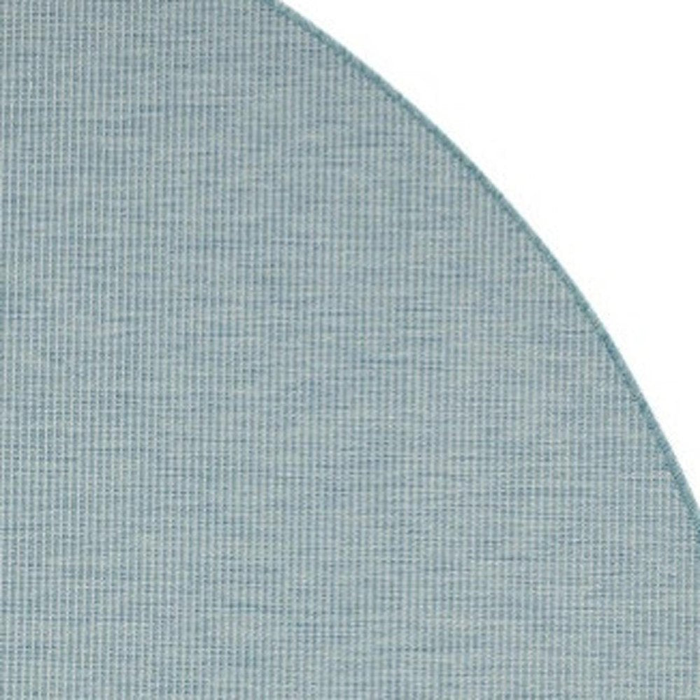 8' Aqua Round Power Loom Area Rug — view 10