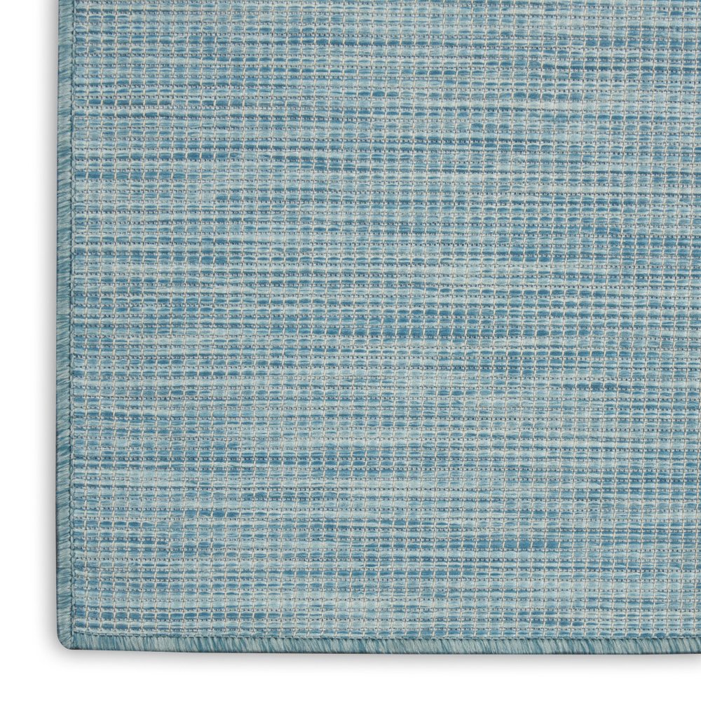 7' X 10' Aqua Indoor Outdoor Area Rug — view 5
