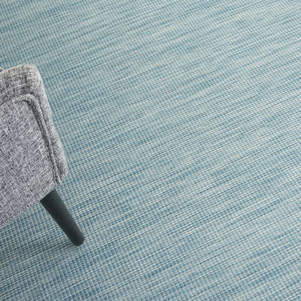 7' X 10' Aqua Indoor Outdoor Area Rug — view 6