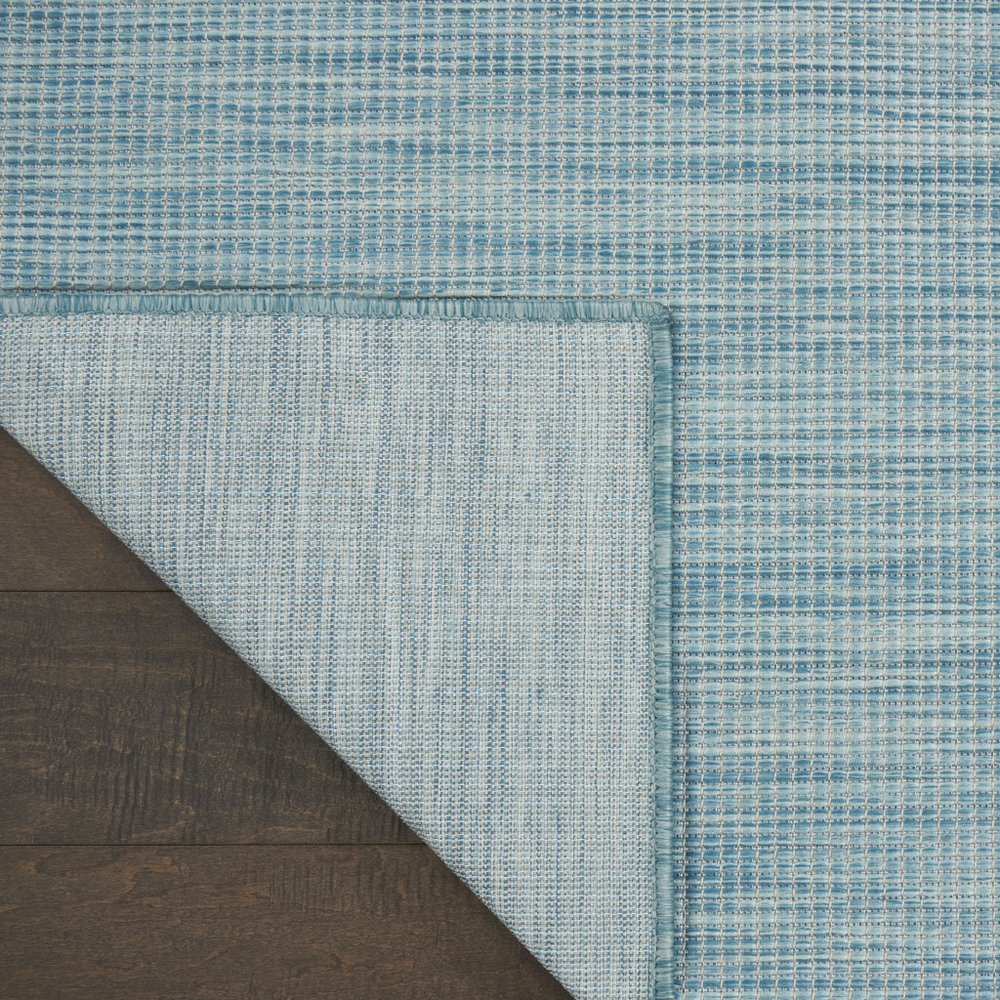 7' X 10' Aqua Indoor Outdoor Area Rug HomeRoots