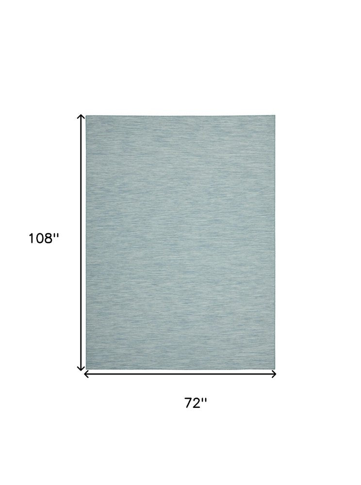 6' X 9' Aqua Indoor Outdoor Area Rug — view 1